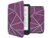 iMoshion Design Slim Hard Case Sleepcover für das Kobo Clara 2E / Tolino Shine 4 - Bordeaux Graphic