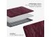 Selencia Cover mit Samtoberfläche für das MacBook Air 13 Zoll (2018-2020) - A1932 / A2179 / A2337 - Dunkelrot