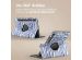 iMoshion 360° drehbare Design Klapphülle für das Samsung Galaxy Tab S9 FE - White Blue Stripes