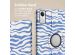 iMoshion 360° drehbare Design Klapphülle für das Xiaomi Redmi Pad SE - White Blue Stripes