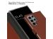 Selencia Echtleder Klapphülle für das Samsung Galaxy S24 Ultra - Hellbraun