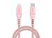 iMoshion ﻿Lightning- auf USB-C-Kabel – nicht MFi-zertifiziert – Geflochtenes Gewebe – 2 m – Rosa