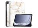 iMoshion Design Trifold Klapphülle für das Samsung Galaxy Tab A9 Plus - White Marble