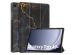 iMoshion Design Trifold Klapphülle für das Samsung Galaxy Tab A9 Plus - Black Marble