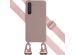 Selencia Silikonhülle mit abnehmbarem Band für das Samsung Galaxy S23 FE - Sand Pink