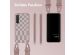 Selencia Silikonhülle design mit abnehmbarem Band für das Samsung Galaxy S23 FE - Irregular Check Check Sand Pink