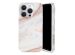 Selencia Aurora Fashion Back Case für das iPhone 15 Pro - Strapazierfähige Hülle - 100% recycelt - Weißer Marmor