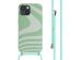 iMoshion Silikonhülle design mit Band für das iPhone 15 - Retro Green