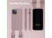 Selencia Silikonhülle mit abnehmbarem Band für das iPhone 15 - Sand Pink