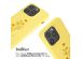 iMoshion Silikonhülle design mit Band für das iPhone 15 Pro - Flower Yellow