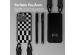 Selencia Silikonhülle design mit abnehmbarem Band für das iPhone 15 Pro - Irregular Check Black