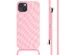iMoshion Silikonhülle design mit Band für das iPhone 15 Plus - Retro Pink