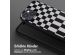 Selencia Silikonhülle design mit abnehmbarem Band für das iPhone 15 Plus - Irregular Check Black