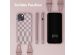 Selencia Silikonhülle design mit abnehmbarem Band für das iPhone 15 Plus - Irregular Check Sand Pink