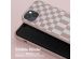 Selencia Silikonhülle design mit abnehmbarem Band für das iPhone 15 Plus - Irregular Check Sand Pink