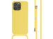 iMoshion Silikonhülle mit Band für das iPhone 15 Pro Max - Gelb