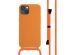 iMoshion Silikonhülle mit Band für das iPhone 13 - Orange