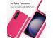 iMoshion Silikonhülle mit Band für das Samsung Galaxy S23 - Rosa fluoreszierend