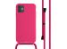 iMoshion Silikonhülle mit Band für das iPhone 11 - Rosa fluoreszierend