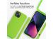 iMoshion Silikonhülle mit Band für das iPhone 14 - Grün fluoreszierend