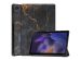 iMoshion Design Trifold Klapphülle für das Samsung Galaxy Tab A8 - Black Marble