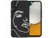 iMoshion Design Hülle für das Samsung Galaxy A34 (5G) - Abstraktes Gesicht - Schwarz