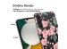 iMoshion Design Hülle für das Samsung Galaxy A34 (5G) - Blume - Rosa / Grün