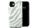 Selencia Vivid Back Cover für das iPhone 11 - Colorful Zebra Sage Green