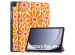 iMoshion Design Trifold Klapphülle für das Samsung Galaxy Tab A9 Plus - Orange Flower Connect