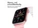 iMoshion Silikon-Magnetarmband für die Apple Watch Apple Watch Series 1-9 / SE / Ultra (2) - 42/44/45/49 mm - Rosa / Weiß