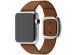 Apple Leather Band Modern Buckle für die Apple Watch Series 1-9 / SE - 38/40/41 mm - Größe S - Braun