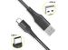 Accezz USB-C auf USB-Kabel für das iPhone 15 Pro - 0,2 m - Schwarz