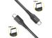 Accezz USB-C auf USB-C-Kabel für das iPhone 15 Pro Max - 0,2 m - Schwarz
