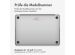 Selencia Glitzer Cover für das MacBook Air 13 Zoll (2018-2020) - A1932 / A2179 / A2337 - Transparent