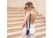 Selencia Silikonhülle mit abnehmbarem Band für das Samsung Galaxy S21 - Dunkelblau