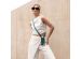 Selencia Silikonhülle mit abnehmbarem Band für das iPhone 15 Pro - Dunkelgrün