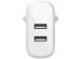 Belkin Boost↑Charge™ ﻿Dual USB Wand-Ladegerät für das iPhone Xr + Lightning Kabel - 24W - Weiß