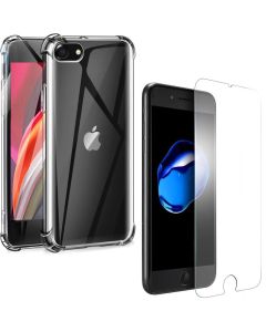 iMoshion Anti-Shock Backcover + Glass Protector iPhone 8 / 7