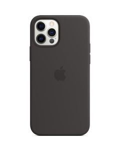 Apple Silikon-Case MagSafe iPhone 12 (Pro) - Black