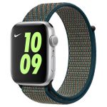 Apple Nike Sport Loop Band für Apple Watch Series 1-9 / SE - 38/40/41 mm - Hyper Crimson / Neptune Green
