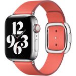 Apple Leather Band Modern Buckle für die Apple Watch Series 1-9 / SE - 38/40/41 mm - Größe S - Pink Citrus