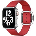 Apple Leather Band Modern Buckle für die Apple Watch Series 1-9 / SE - 38/40/41 mm - Große L - Scarlet