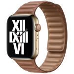 Apple Leather Link für die Apple Watch Series 1-9 / SE - 38/40/41 mm - Größe S/M - Saddle Brown