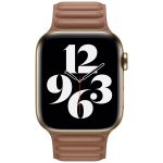 Apple Leather Link für die Apple Watch Series 1-9 / SE - 38/40/41 mm - Größe M/L - Saddle Brown