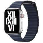 Apple ﻿Lederarmband für Apple Watch Series 1-9 / SE / Ultra (2) - 42/44/45/49 mm - Größe L - Diver Blue