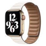 Apple Leather Link für die Apple Watch Series 1-9 / SE - 38/40/41 mm - Größe M/L - Chalk
