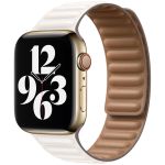 Apple Leather Link für die Apple Watch Series 1-9 / SE / Ultra (2) - 42/44/45/49 mm - Größe S/M - Chalk