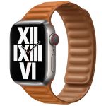 Apple Leather Link für die Apple Watch Series 1-9 / SE - 38/40/41 mm - Größe S/M - Golden Brown