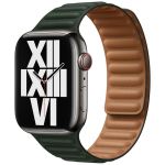 Apple Leather Link für die Apple Watch Series 1-9 / SE - 38/40/41 mm - Größe M/L - Sequoia Green