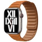 Apple Leather Link für die Apple Watch Series 1-9 / SE / Ultra (2) - 42/44/45/49 mm - Größe S/M - Golden Brown